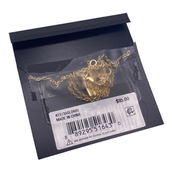 Coach Necklace Rare Red Heart Crystal w Logo 24k Gold Over Brass NWT $85 - Picture 2 of 2